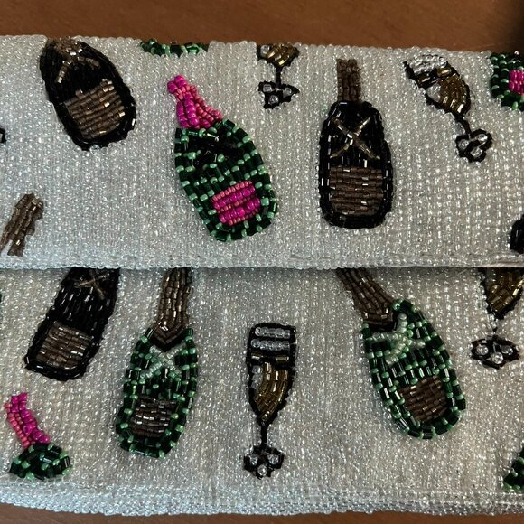 Anthropologie | Maeve The Fiona Beaded Bag Party Edition | Champagne Pattern - Picture 3 of 8